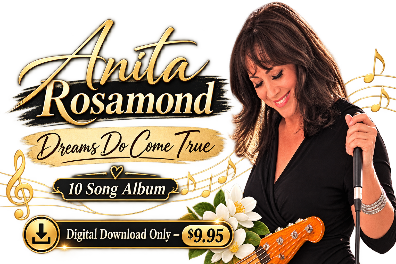 Anita Rosamond Dreams Do Come True 10 song album digital download only $9.95